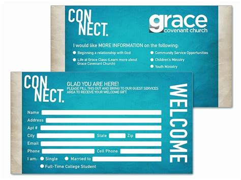 Church Visitor Card Template Word Lovely Connect Cards Church Google ...