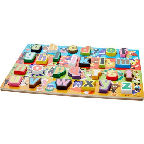 Melissa & Doug Wooden Chunky Alphabet Puzzle Toy | Alphabet puzzles ...