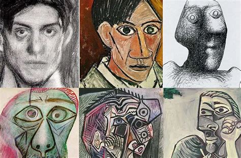 Picasso’s self portrait evolution from age 15 to age 90 - Rare ...