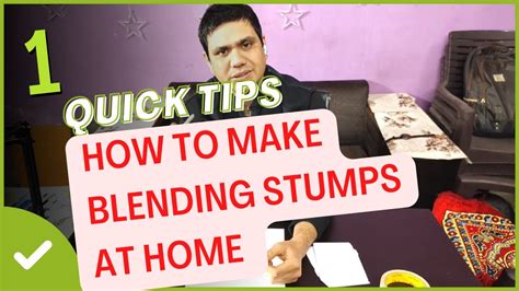 How to make blending stump at home ! Blending stump ! Tutorial # ...