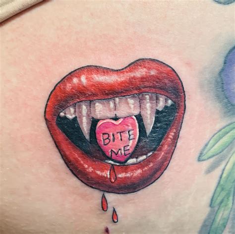 Vampire Teeth, Lips Tattoo | Vampire tattoo, Mouth tattoo, Tooth tattoo