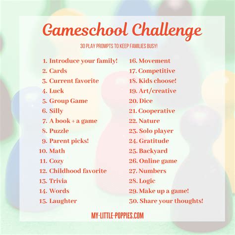 Gameschool Challenges to Change Your Homeschool!