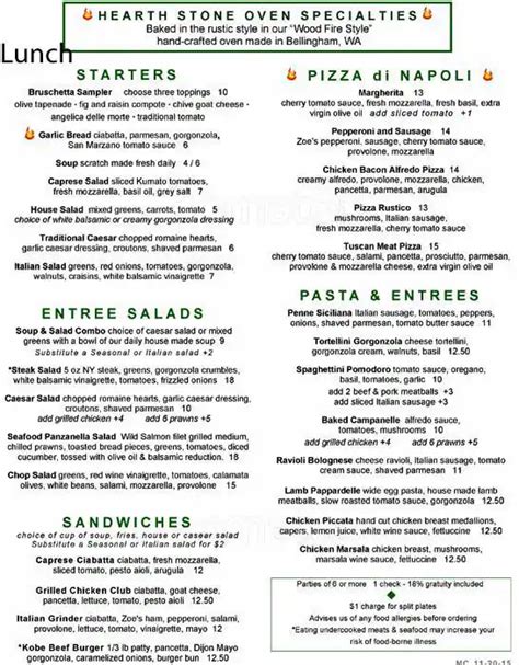 Lombardi's Italian Restaurant Menu - Urbanspoon/Zomato