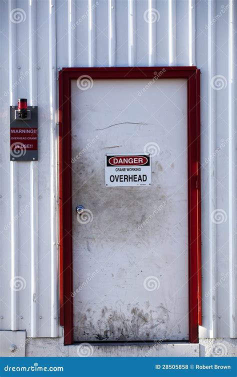 White Door With Danger Sign Royalty Free Stock Photos - Image: 28505858