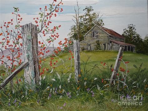 Watercolor Barns, Watercolor Landscape Paintings, Landscape Art ...