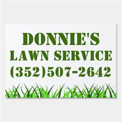 Lawn Service Yard Signs | Zazzle