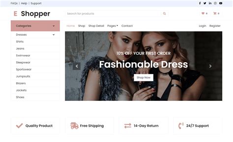 Top 10 Awesome Modern Free Ecommerce HTML Template 2022 - codicgyan