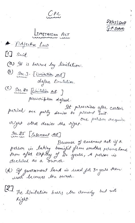 Limitation act notes - CP 973119 :PSeh LIMITAEoN AcT decive Latd Suit ...