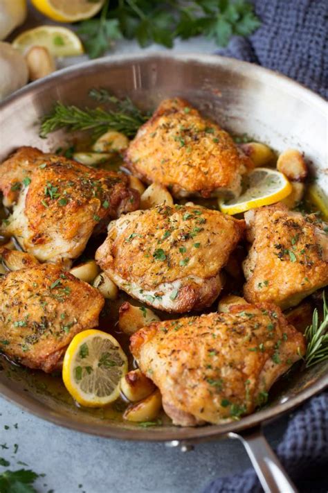 Roasted Chicken Thighs with Garlic - Cooking Classy