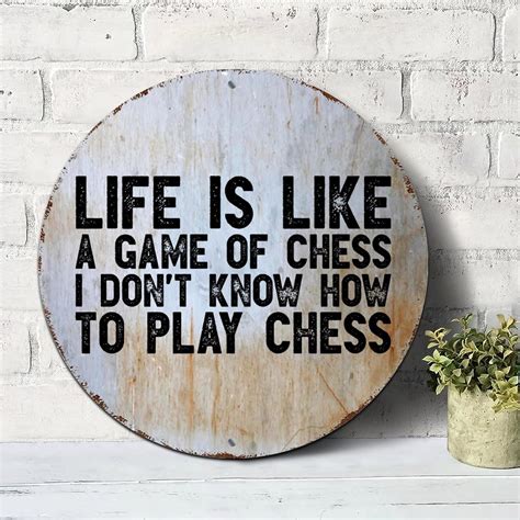 Amazon.com : Mighun Life Is Like A Game Of Chess Signs Inspirational ...