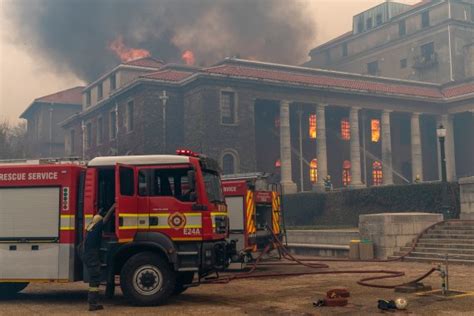 South Africa: Cape Town fire damages nearly 200-year-old library ...