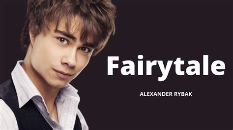 Fairytale - Alexander Rybak (Lyrics) - YouTube