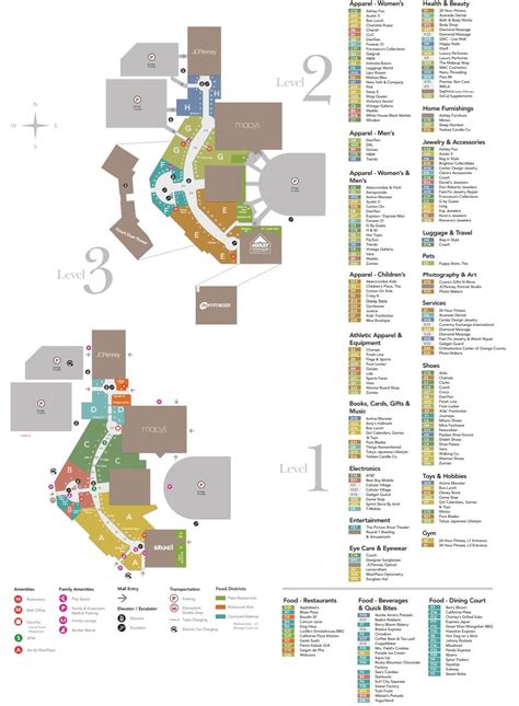 Main Place Mall Map - Map Of Zip Codes