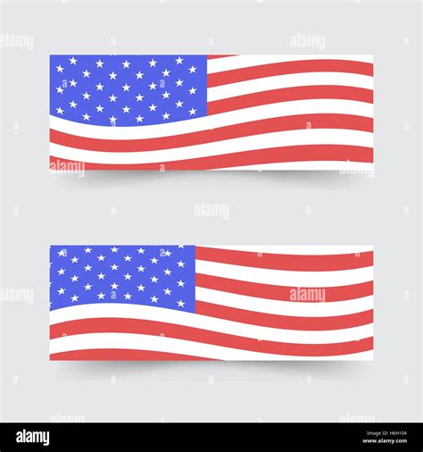 USA flag banners. Vector illustration Stock Vector Image & Art - Alamy