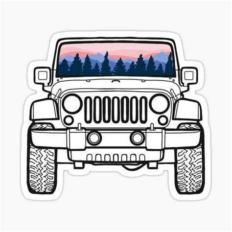 Pegatinas | Jeep stickers, Jeep drawing, Cool stickers