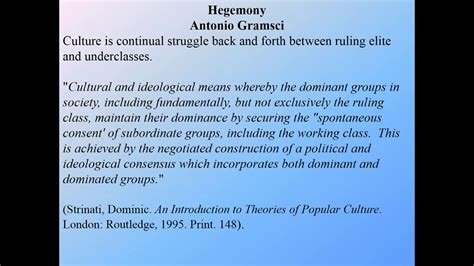 Hegemony and Popular Culture - YouTube