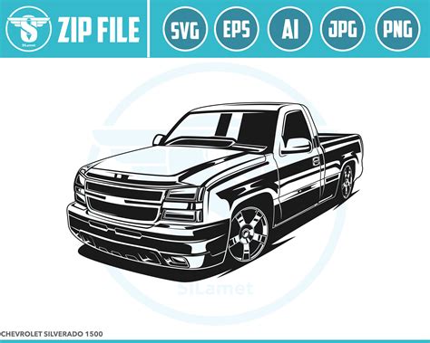 CHEVROLET SILVERADO 1500 SVG Pickup Truck Pickup Truck Logo - Etsy