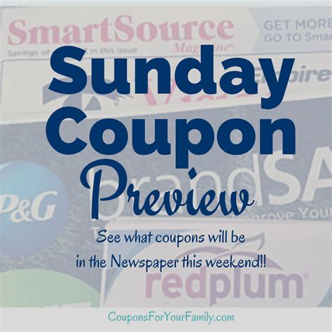 Printable Sunday Newspaper Coupons Online