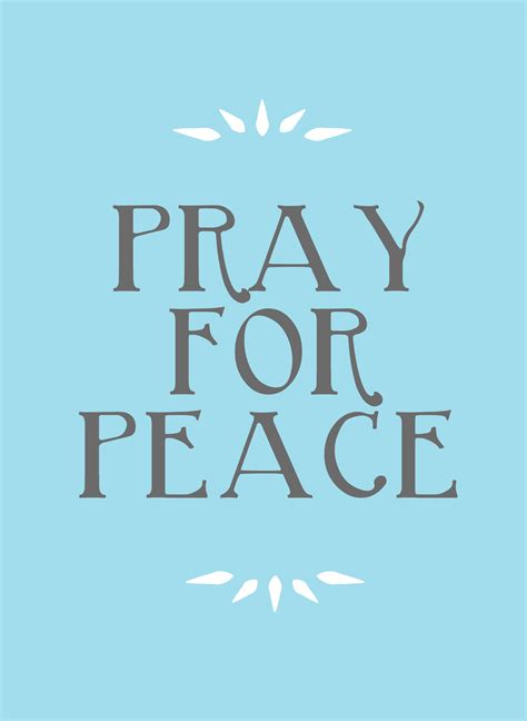 Praying For Peace--in Memorium