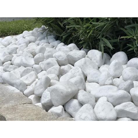 Rain Forest 20 Lb White Egg Rock In The Bulk Landscaping Rock ...