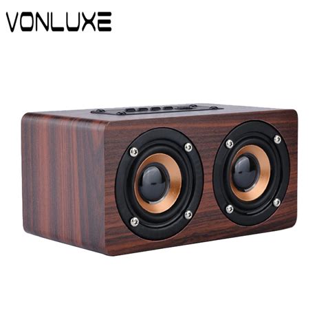 Deep Bass Loud Sound Wood Speakers Subwoofer Wireless Bluetooth Speaker ...