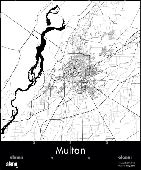 City Map Asia Pakistan Multan vector illustration Stock Vector Image ...