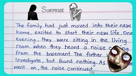 Scary Story || My Scary Story Writing || Scary story paragraph writing ...