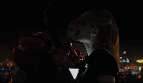 First Kiss of Tony Stark & Pepper Potts in "Iron Man 2" | Tony and ...