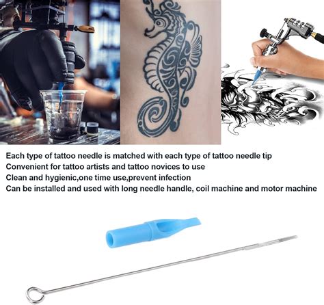 50 Pcs Disposable Tattoo Set, 5MI 7MI 5FT 7FT Disposable Medical Tattoo ...