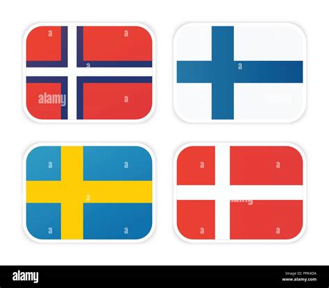 Scandinavian Countries Flags