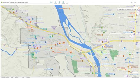 Mandan, North Dakota Map