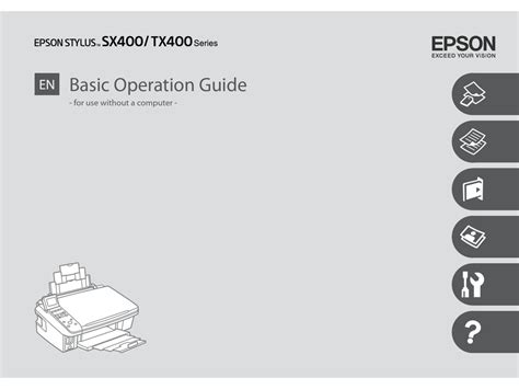 EPSON STYLUS SX400 SERIES BASIC OPERATION MANUAL Pdf Download | ManualsLib