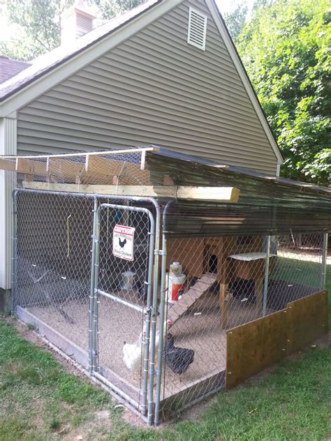 Ideas for dog kennel pen roof to keep rain out needed! Please!!