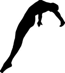 Springboard Diver Clipart Black