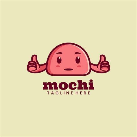 Premium Vector | Mochi logo design illustration color