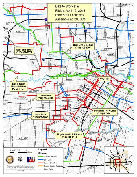 Houston Bike Paths Map | Time Zones Map