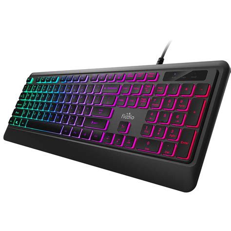 Buy Fiodio Rainbow Membrane Gaming Keyboard, Quiet Wired Computer ...