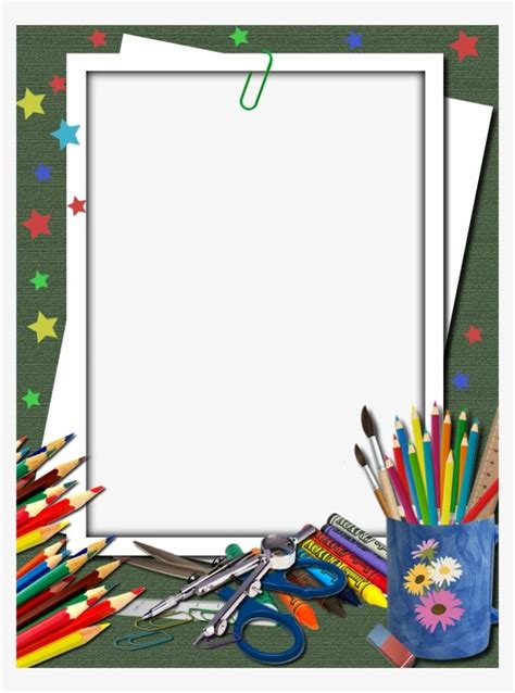 Download School Supplies Border Png | PNG & GIF BASE | Free school ...