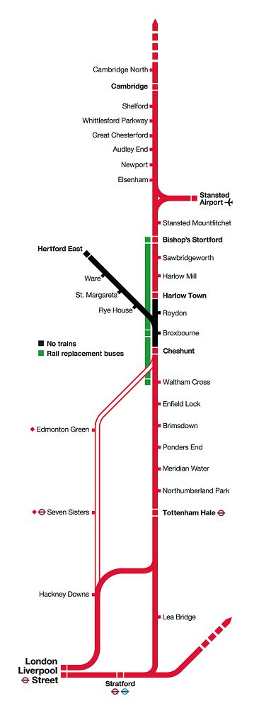 Major engineering works from 13 to 18 January. No direct trains between ...