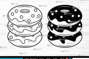 Donut SVG, Donut Silhouette Graphic by Pixel Elites · Creative Fabrica