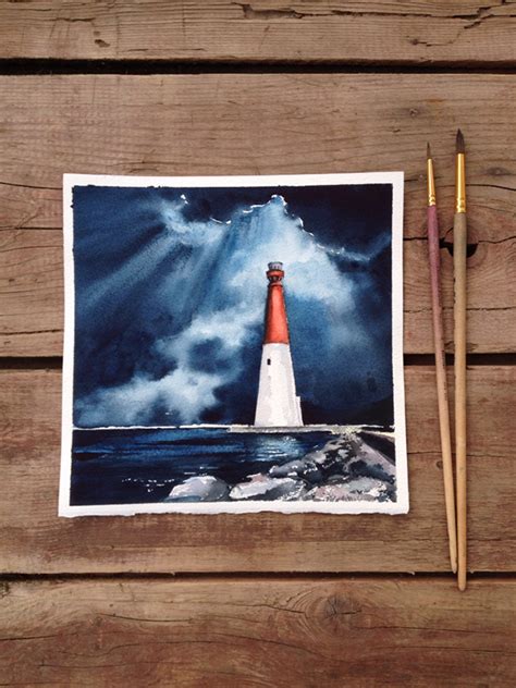 Lighthouse in storm on Behance