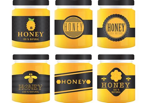 Honey Jar Vectors and Labels - Download Free Vector Art, Stock Graphics ...