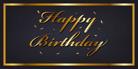 Gold Happy Birthday Banner 681157 Vector Art at Vecteezy