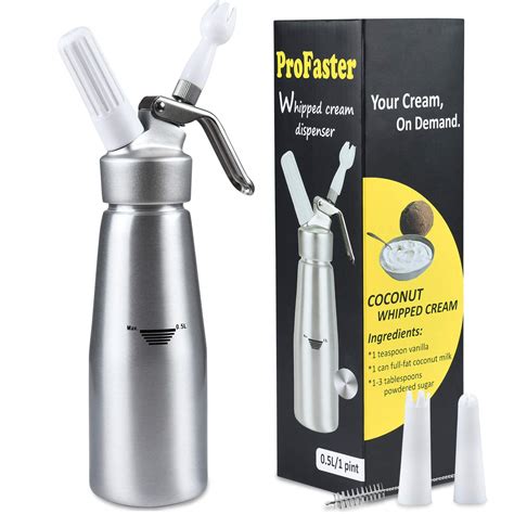 Buy ProFaster Whipped Cream Dispenser-1 Pint Professional Whip Cream ...