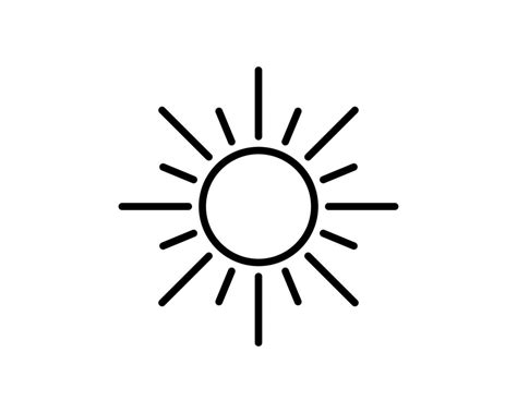 Sun flat icon. Single high quality outline symbol of spring for web ...