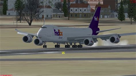 Boeing 747-8f FedEx landing at Gatwick Airport - YouTube