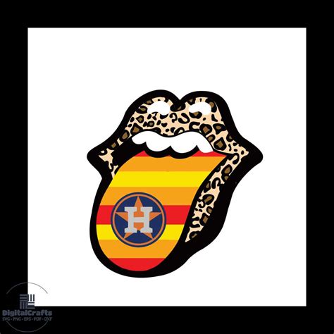 Houston Astros Tongue Leopard Lips Svg, Sport Svg, Sport Bas - Inspire ...