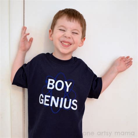 Boy Genius Flocked Vinyl T-shirt: One Artsy Mama