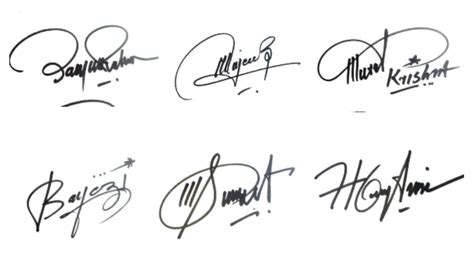 Signatures Samples K