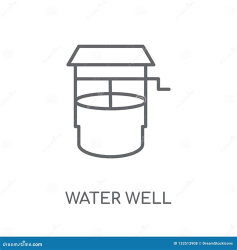 Water Well Linear Icon. Modern Outline Water Well Logo Concept O Stock ...